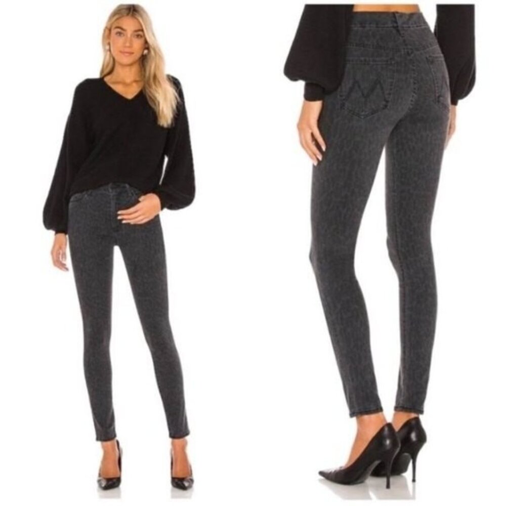 MOTHER Women's Skinny Jeans in Dark Gray
